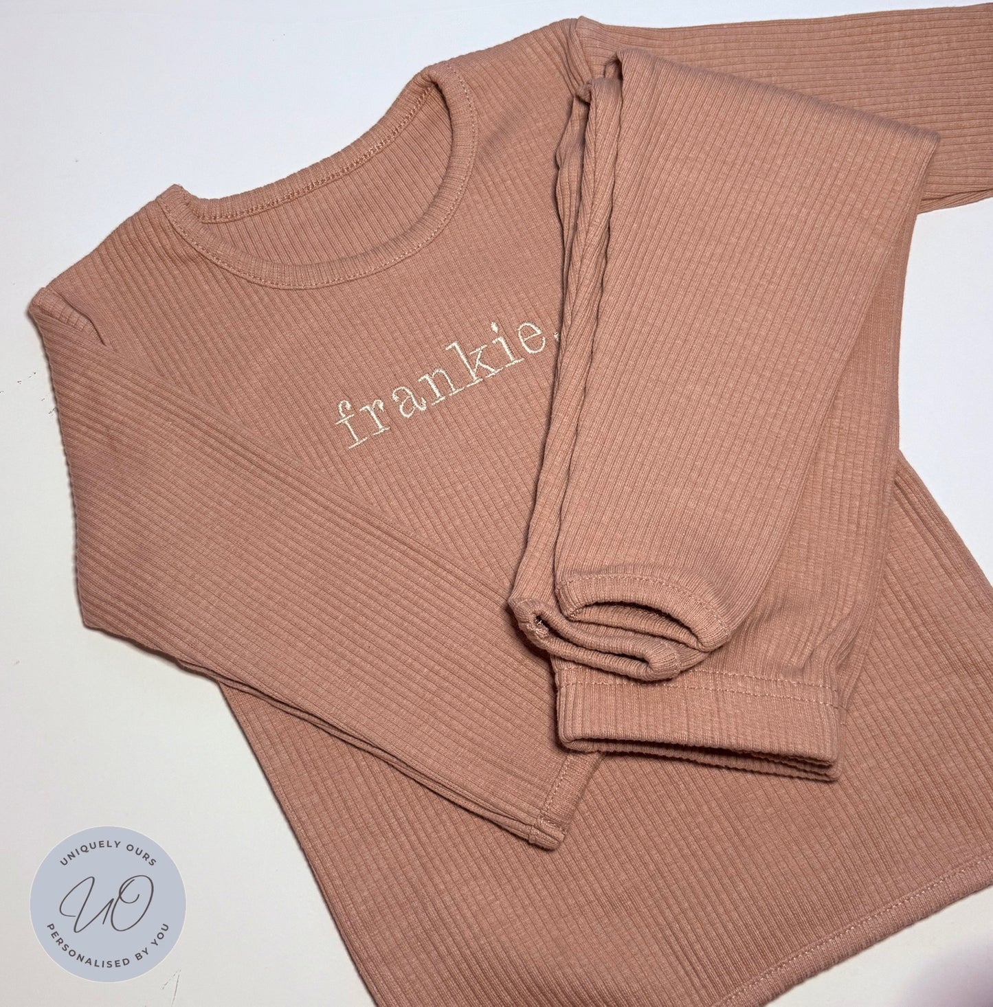 Personalised Ribbed Loungewear Set