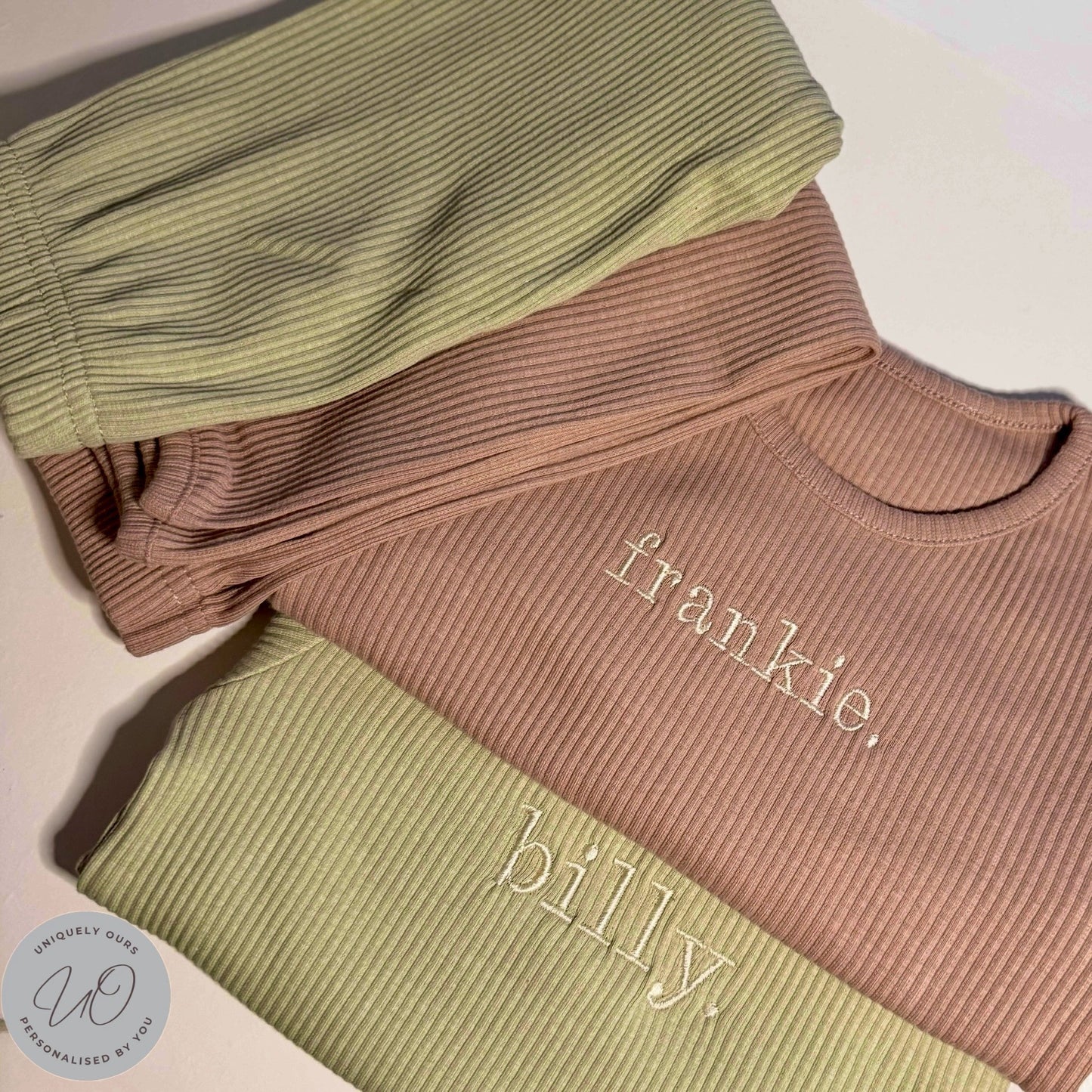 Personalised Ribbed Loungewear Set