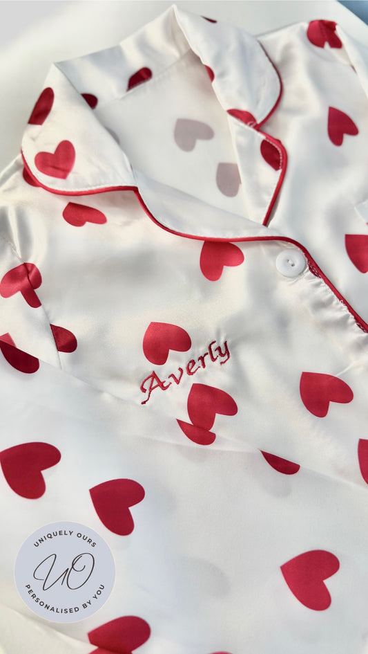 Personalised Valentines Pyjamas