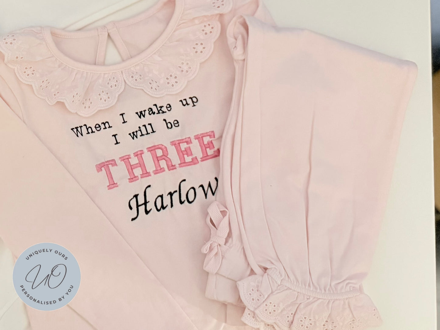 Personalised Frilly Pyjamas