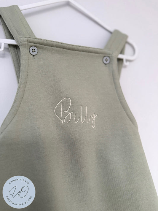 Personalised Fleece-Lined Dungarees